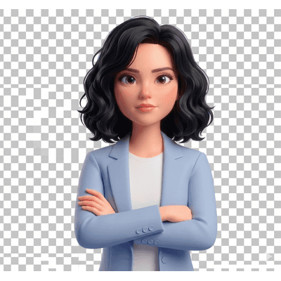 AI tutor character - serious