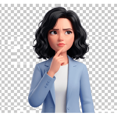 AI tutor character - thinking